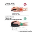 Advance Egér - VERTICAL PLUS MOUSE (1600 DPI, 6 gomb, ergonomikus, fekete)