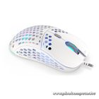 Endorfy Egér - LIX Plus Onyx (Honeycomb, 19 000 DPI, ARGB, PixArt chip, optikai, 1,8m, fehér)