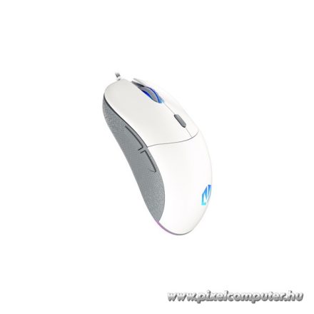 Endorfy Egér - GEM Plus Onyx (19 000 DPI, ARGB, PixArt chip, optikai, 1,8m, fehér)