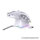 Endorfy Wireless Egér - LIV Plus Onyx White (Honeycomb, 26 000 DPI, ARGB, PixArt PAW3395, optikai, fehér) + dokkoló