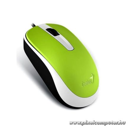 Genius Egér - DX-120 (Vezetékes, 1000 DPI, 3 gomb, USB, zöld)