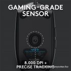 Logitech Egér - G203 Lightsync (Vezetékes, Gaming, Optikai, USB, 8000 DPI, fekete)