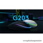 Logitech Egér - G203 Lightsync (Vezetékes, Gaming, Optikai, USB, 8000 DPI, fekete)