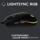 Logitech Egér - G203 Lightsync (Vezetékes, Gaming, Optikai, USB, 8000 DPI, fekete)
