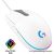 Logitech Egér - G203 Lightsync (Vezetékes, Gaming, Optikai, USB, 8000 DPI, fehér)