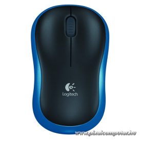   Logitech Egér - M185 (Vezeték nélküli, Optikai, Notebook, 1000 DPI, kék)