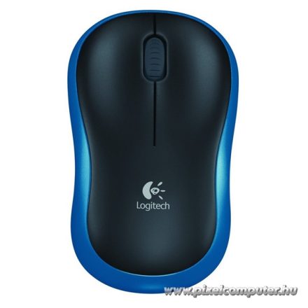 Logitech Egér - M185 (Vezeték nélküli, Optikai, Notebook, 1000 DPI, kék)