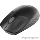 Logitech Egér - M190  (Vezeték nélküli, teljes méretű, Optikai, USB, fekete)