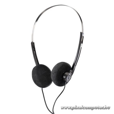 Hama Fejhallgató - 184142 SLIGHT (vezetékes, sztereó, 3,5 mm jack, USB-A, 1,2m, fekete)