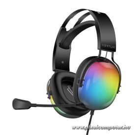   Vertux Fejhallgató - SIRIUS 7.1 (50mm driver, hangerőszabályzó, flexibilis mikrofon, USB 3.0, RGB LED, fekete)