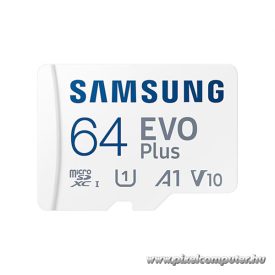   Samsung MicroSD kártya - 64GB MB-MC64SA/EU (EVO PLUS, microSDXC, UHS-I, R160, adapter, 64GB)
