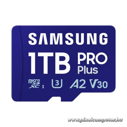 Samsung MicroSD kártya - 1TB MB-MD1T0SB/WW (PRO PLUS kártyaolvasóval, microSDXC, UHS-I, R180/W130, adapter, 1TB)