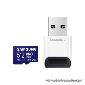   Samsung MicroSD kártya - 512GB MB-MD512SB/WW (PRO PLUS, UHS-I, R180/W130, adapter, 512GB)