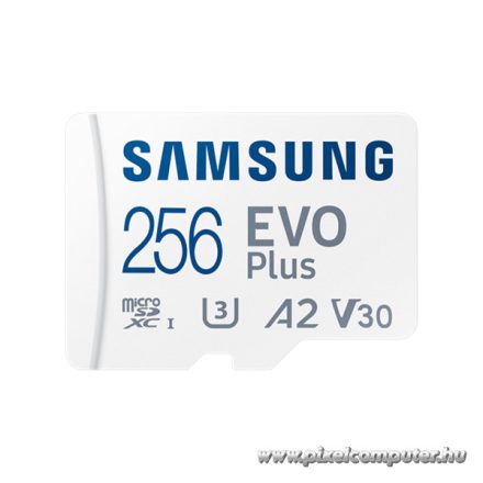 Samsung MicroSD kártya - 256GB MB-MC256SA/EU (EVO PLUS, microSDXC, UHS-I, R160, adapter, 256GB)