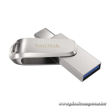 SanDisk Pendrive - 64GB Dual Drive Luxe (150MB/s, Type-C, USB 3.1 Gen 1, ezüst)