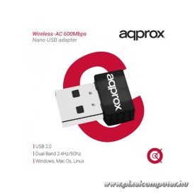   APPROX Hálózati Adapter - USB, nano, Dual-Band, 600 Mbps Wireless N (802.11b/g/n/ac)
