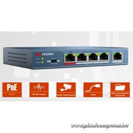   Hikvision Switch PoE - DS-3E0105P-E (4 port 100Mbps, 58W, 1 uplink port, L2)