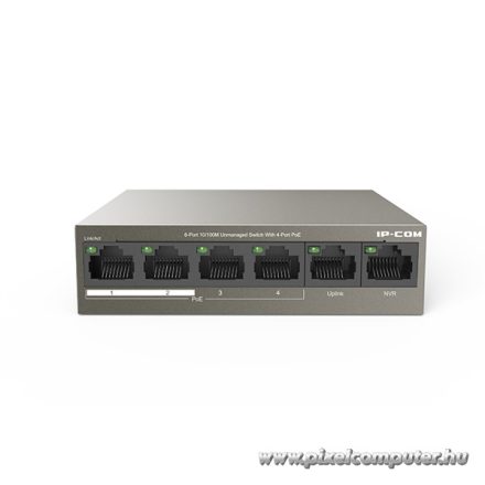 IP-COM Switch PoE - F1106P-4-63W (6x100Mbps; 4 af/at PoE port; 58W)
