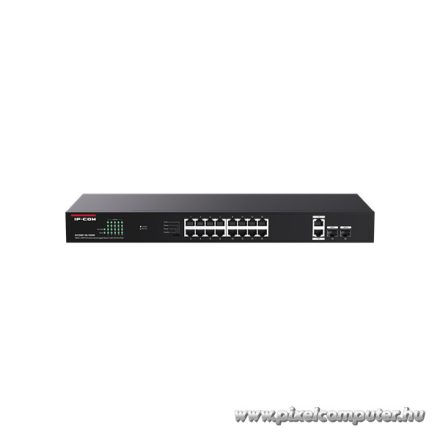 IP-COM Switch PoE - G1120P-16-150W (18x1Gbps; 2x SFP; 16 af/at PoE+ port; 135W, Rackbe szerelhető)