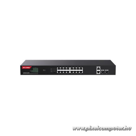 IP-COM Switch PoE - G1120P-16-250W (18x1Gbps; 2x SFP; 16 af/at PoE+ port; 230W, Rackbe szerelhető)