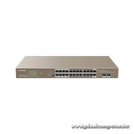   IP-COM Switch PoE - G1126P-24-410W (24x1Gbps; 2x SFP; 24 af/at PoE+ port; 370W, Rackbe szerelhető)