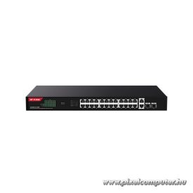   IP-COM Switch PoE - G1128P-24-410W (24x1Gbps; 2x1Gbps uplink; 2x SFP; 24 af/at PoE+ port; 370W, Rack)