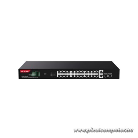 IP-COM Switch PoE - G1128P-24-410W (24x1Gbps; 2x1Gbps uplink; 2x SFP; 24 af/at PoE+ port; 370W, Rack)