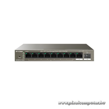 IP-COM Switch PoE - G2210P-8-102W (9x1Gbps; 8 af/at PoE+ port; 92W; 1x 1Gbps SFP)