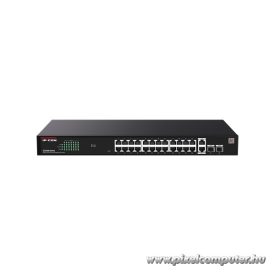   IP-COM Switch Menedzselhető PoE - G2228P-24-410W (24x1Gbps + 2x1Gbps Uplink + 2xSFP;  24af/at PoE+ port; 410W; rack)