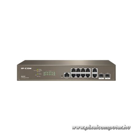 IP-COM Switch Vezérelhető - G5312F (10x1Gbps; 2x SFP; 1x console port; L3)