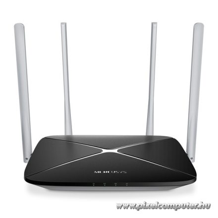 Mercusys Router WiFi AC1300 - AC12 (400Mbps 2,4GHz + 867Mbps 5GHz; 4port 100Mbps, WPA2)