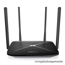   Mercusys Router WiFi AC1300 - AC12G (400Mbps 2,4GHz + 867Mbps 5GHz; 4port 1Gbps, WPA3)