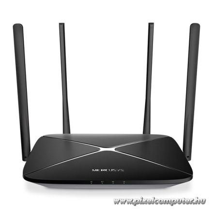 Mercusys Router WiFi AC1300 - AC12G (400Mbps 2,4GHz + 867Mbps 5GHz; 4port 1Gbps, WPA3)