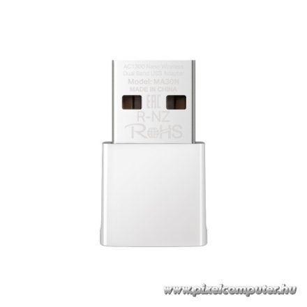 Mercusys Hálózati adapter WiFi AC1300 - MA30N (867Mbps 5GHz + 400Mpbs 2,4GHz; USB2.0; WPA3)