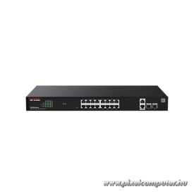   IP-COM Switch Menedzselhető PoE - G2220P-16-250W (16x1Gbps + 2x1Gbps Uplink + 2xSFP;  16af/at PoE+ port; 250W; rack)