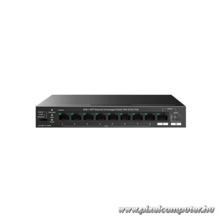 Tenda Switch PoE - TEG1110PF-8-120W (9x1Gbps; 1xSFP; 8x af/at PoE; 92W)