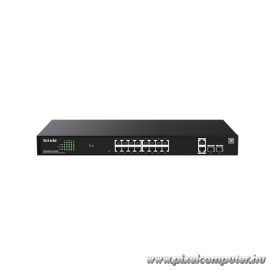   Tenda Switch Menedzselhető PoE - TEG2220P-16-250W (16x1Gbps + 2x1Gbps Uplink + 2xSFP;  16af/at PoE+ port; 250W; rack)