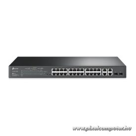   TP-Link Switch  PoE - TL-SL2428P (24port 100Mbps + 2port 1Gbps;  24 af PoE port; 2x Combo SFP; 250W, 250m extended mode)