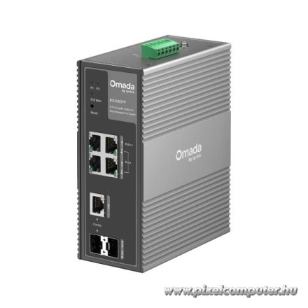 TP-Link Switch Industrial PoE - IES206GPP (4x 1Gbps bt/at/af PoE port; 1x Combo + 1x SFP port; 120W; DC 12-57V; DIN-sín)