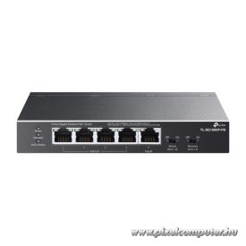   TP-Link Switch  PoE - TL-SG1005P-PD (5 port 1Gbps; 1port PoE++ be és 4port PoE+ kimenet; max 66W)