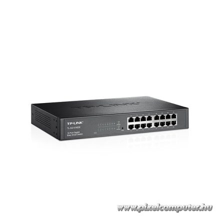 TP-Link Switch Easy Smart - TL-SG1016DE JetStream™ (16 port, 1000Mbps; fém ház, rackbe szerelhető)