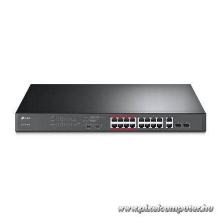 TP-Link Switch  PoE - TL-SL1218MP (16port 100Mbps;  16 at/PoE+ port; 2x Combo SFP; 192W, 250m extended mode)