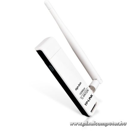 TP-Link Hálózati adapter WiFi N - TL-WN722N (USB; 150Mbps, 2,4GHz, cserélhető 4dBi antenna)