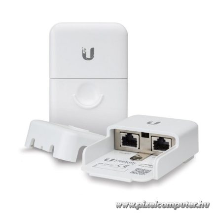 Ubiquiti Túlfeszültségvédő - Ethernet Surge Protector (2x RJ45; 90V@100V/s; 700V@1kV/µs; af PoE támogatás)