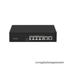   Walisec Switch  PoE - NS-PF04F20E (5port, 4x10/100 PoE Port, 2x10/100 Uplink, 65W, fekete)