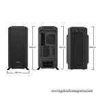 Be Quiet! Számítógépház - Silent Base 802 Window Black (ATX, edzett üveg oldallap, fekete)