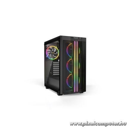 Be Quiet! Számítógépház - Pure Base 500 FX Black (ATX, RGB, edzett üveg oldallap, fekete)