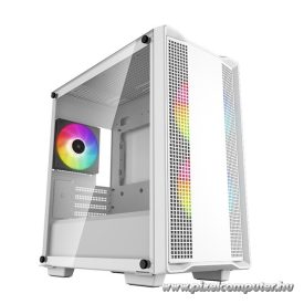   DeepCool Számítógépház - CC360 ARGB WH (fehér, ablakos, 3x12cm ventilátor, Mini-ITX / Micro-ATX, 1xUSB3.0, 1xUSB2.0)