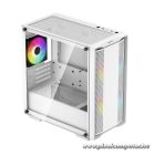 DeepCool Számítógépház - CC360 ARGB WH (fehér, ablakos, 3x12cm ventilátor, Mini-ITX / Micro-ATX, 1xUSB3.0, 1xUSB2.0)