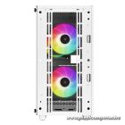 DeepCool Számítógépház - CC360 ARGB WH (fehér, ablakos, 3x12cm ventilátor, Mini-ITX / Micro-ATX, 1xUSB3.0, 1xUSB2.0)